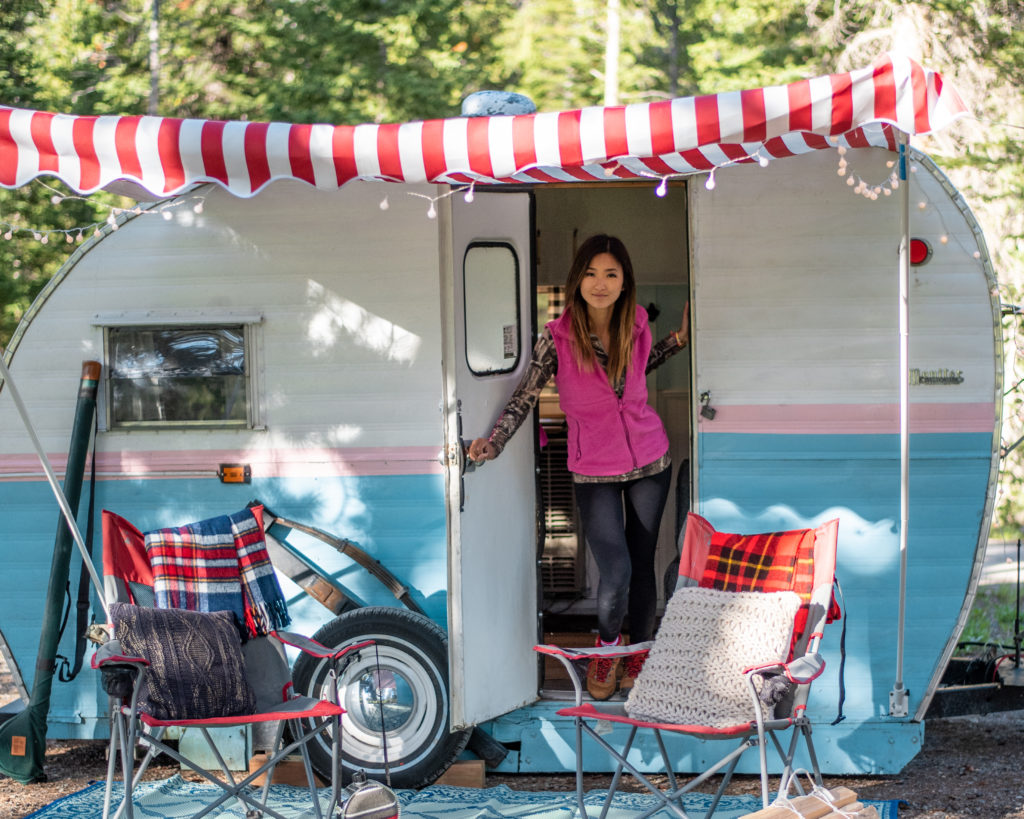 Jenny insider camper at Falls Campground