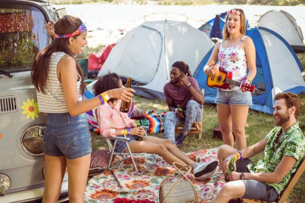 Deck out your campsite at a music festival and make a relaxing lounge space for new and old friends to gather.