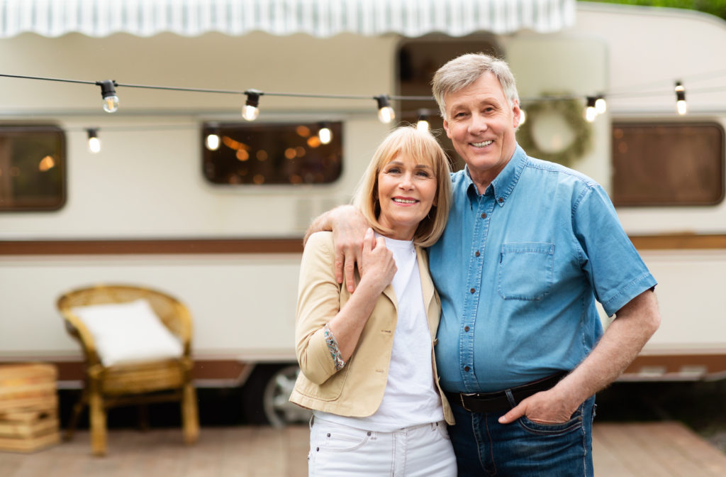 Senior Couple on RV Patio